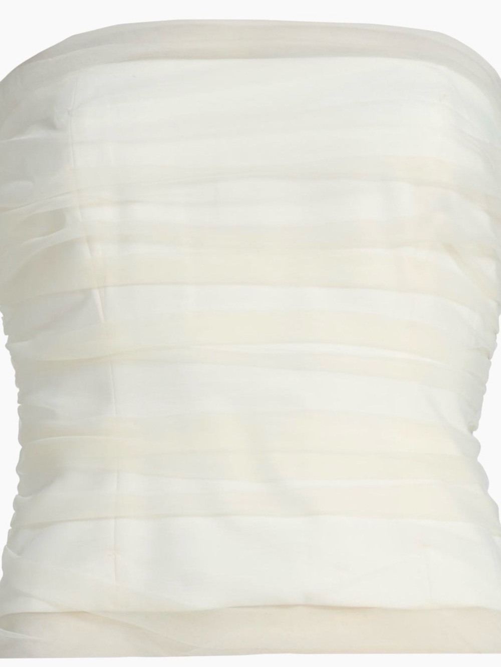Reformation Beau Gathered Strapless Top - Ivory - Picture 7 of 10
